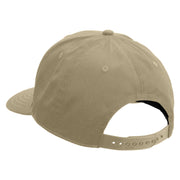 Artistic M Design Embroidered Solid Cotton Twill Prostyle Cap - Khaki OSFM