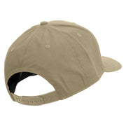 Artistic M Design Embroidered Solid Cotton Twill Prostyle Cap - Khaki OSFM