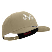 Artistic M Design Embroidered Solid Cotton Twill Prostyle Cap - Khaki OSFM