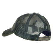 Louisiana State Map Flag Embroidered Low Profile Cotton Mesh Cap