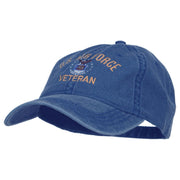 US Air Force Veteran Military Embroidered Washed Cap