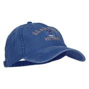 US Air Force Veteran Military Embroidered Washed Cap