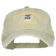 US Air Force Veteran Military Embroidered Washed Cap