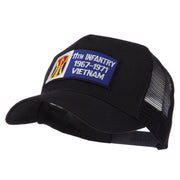 US Army Infantry Rectangle Military Patched Mesh Cap