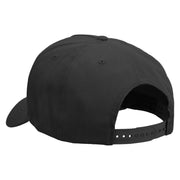 I'D Rather Be Ghost Hunting Embroidered Big Size Solid Cotton Twill 5 Panel high profile Prostyle Snap Cap - Black OSFM