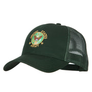 US Army Circle Symbol Embroidered Solid Cotton Mesh Pro Cap