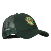 US Army Circle Symbol Embroidered Solid Cotton Mesh Pro Cap