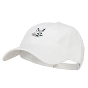 Russian Blue Cat Embroidered Washed Cotton Twill Cap