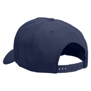 I'D Rather Be Ghost Hunting Embroidered Big Size Solid Cotton Twill 5 Panel high profile Prostyle Snap Cap - Navy OSFM