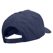 I'D Rather Be Ghost Hunting Embroidered Big Size Solid Cotton Twill 5 Panel high profile Prostyle Snap Cap - Navy OSFM