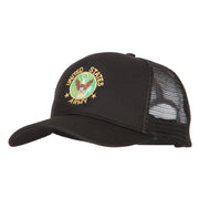 US Army Circle Symbol Embroidered Solid Cotton Mesh Pro Cap