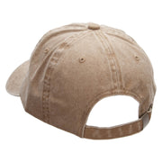 Man Sunset Fishing Embroidered Pigment Dyed Wash Cap - Khaki OSFM