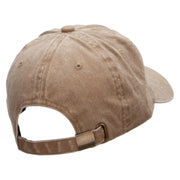 Man Sunset Fishing Embroidered Pigment Dyed Wash Cap - Khaki OSFM