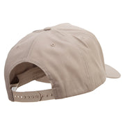 I'D Rather Be Ghost Hunting Embroidered Big Size Solid Cotton Twill 5 Panel high profile Prostyle Snap Cap - Khaki OSFM