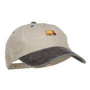 Mini Truck Embroidered Two Tone Washed Cap