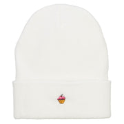 Mini Cupcake Embroidered Long Beanie