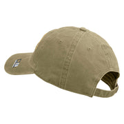 U.S. Army 3rd Infantry Division Embroidered Washed Solid Pigment Dyed Cotton Twill Brass Buckle Cap - Khaki OSFM