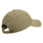 U.S. Army 3rd Infantry Division Embroidered Washed Solid Pigment Dyed Cotton Twill Brass Buckle Cap - Khaki OSFM
