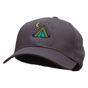 Tent Stars Embroidered Low Profile Cap - Charcoal OSFM