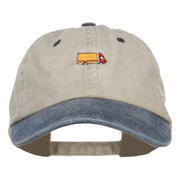 Mini Truck Embroidered Two Tone Washed Cap