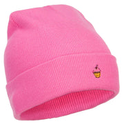 Mini Cupcake Embroidered Long Beanie