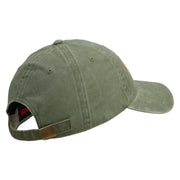 U.S. Army 3rd Infantry Division Embroidered Washed Solid Pigment Dyed Cotton Twill Brass Buckle Cap - Olive OSFM