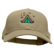 Tent Stars Embroidered Low Profile Cap - Khaki OSFM