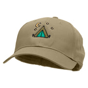 Tent Stars Embroidered Low Profile Cap - Khaki OSFM