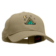 Tent Stars Embroidered Low Profile Cap - Khaki OSFM