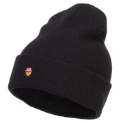 Mini Cupcake Embroidered Long Beanie