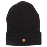 Mini Cupcake Embroidered Long Beanie