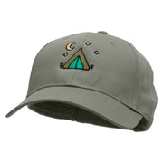 Tent Stars Embroidered Low Profile Cap - Grey OSFM