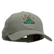 Tent Stars Embroidered Low Profile Cap - Grey OSFM