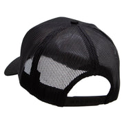 Desert Scenery Embroidered Solid Cotton Twill Mesh Prostyle Cap - Black OSFM