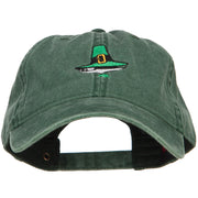 Leprechaun Hat Embroidered Washed Cotton Cap