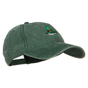 Leprechaun Hat Embroidered Washed Cotton Cap