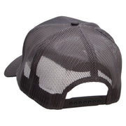 Desert Scenery Embroidered Solid Cotton Twill Mesh Prostyle Cap - Charcoal OSFM