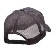 Desert Scenery Embroidered Solid Cotton Twill Mesh Prostyle Cap - Charcoal OSFM