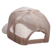 Desert Scenery Embroidered Solid Cotton Twill Mesh Prostyle Cap - Khaki OSFM