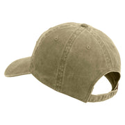 Licensed Air Assault Veteran Embroidered Washed Solid Pigment Dyed Cotton Twill Brass Buckle Cap - Khaki OSFM