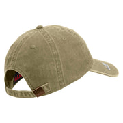 Licensed Air Assault Veteran Embroidered Washed Solid Pigment Dyed Cotton Twill Brass Buckle Cap - Khaki OSFM