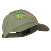 USA State Louisiana Flower Embroidered Low Profile Cap