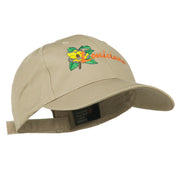 USA State Louisiana Flower Embroidered Low Profile Cap