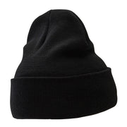 12 Inch Solid Knit Cuff Long Beanie