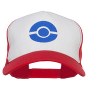 Ash Ketchum Poke Ball Embroidered Mesh Cap