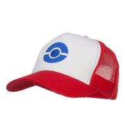 Ash Ketchum Poke Ball Embroidered Mesh Cap