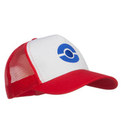 Ash Ketchum Poke Ball Embroidered Mesh Cap