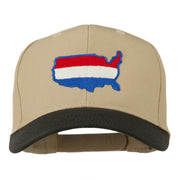 United States Map Embroidered Cap