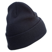 Licensed US Army Retired Military Embroidered 12 Inch Long Knitted Beanie - Navy OSFM