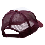 Desert Landscape Embroidered Foam Panel Mesh Snapback - Maroon-White OSFM